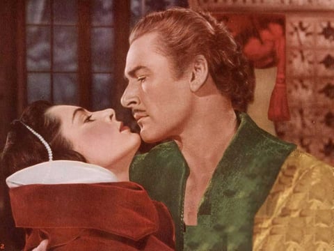 Errol Flynn & Viveca Lindfors in "The Adventures of Don Juan" (1948)