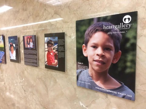 A dozen pictures of foster children who are available for adoption are in the California State Capitol through the week after Thanksgiving.  