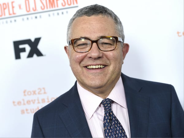 In this April 4, 2016 file photo, author and CNN commentator Jeffrey Toobin arrives at the "American Crime Story: The People v. O.J. Simpson" For Your Consideration event in Los Angeles. 
