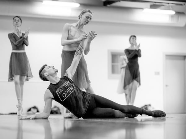 Dancers Richard Porter and Alexandra Cunningham rehearse for the Sacramento Ballet's upcoming production of "Giselle."