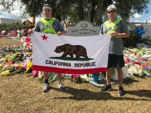 Brothers Jeremiah and Isaiah Godby left Sacramento this week and started a 1,000-mile run from Parkland, Florida, to Washington, D.C., in honor of mass shooting victims.