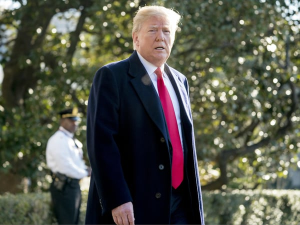 President Donald Trump walks towards Marine One on the South Lawn of the White House in Washington in this Tuesday, March 13, 2018 file photo.