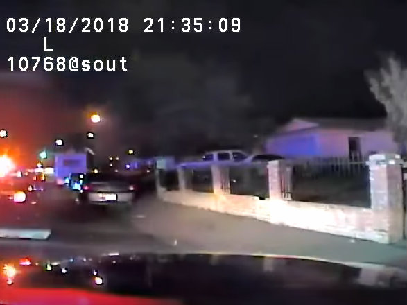 Screen grab from video released by the Sacramento Police Department related to the police shooting of Stephon Clark.