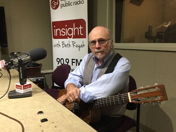 Slide guitarist Roy Rogers performs in the Insight studio ahead of his show at the Sofia Friday night.