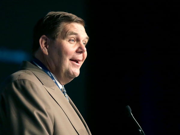 California Republican Party chairman Jim Brulte speaks during the CRP general assembly meeting on Sunday, Sept. 20, 2015, in Anaheim, Calif.