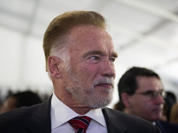 Former California Gov. Arnold Schwarzenegger at the inauguration of Gavin Newsom on Jan. 7, 2019.