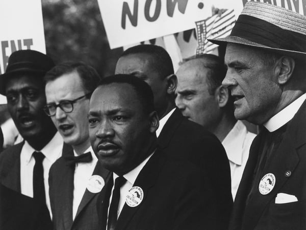 Martin Luther King Jr. at the 1963 Civil Rights March in Washington, D.C.