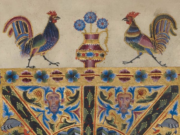An image from an illuminated manuscript called the Zeytun Gospels. The manuscript is the subject of a new book by UC Davis Art History Professor Heghnar Zeitlian Watenpaugh called “The Missing Pages.”