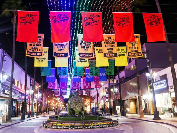 The Colors of Progress art installation in Santa Monica