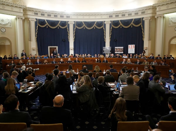 Members of the House Judiciary Committee markup the articles of impeachment against President Donald Trump on Dec. 13, 2019, on Capitol Hill in Washington.