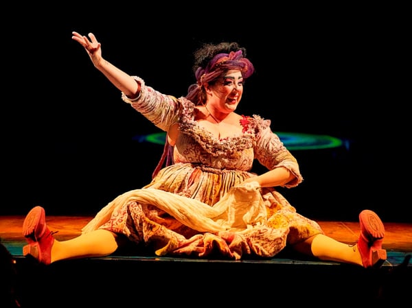 Sacramento native Kelsey Custard performs as a clown in Cirque du Soleil’s “Amaluna.”