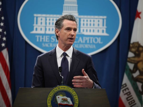 California Gov. Gavin Newsom presents his proposed 2020-2021 budget Jan. 10, 2020.