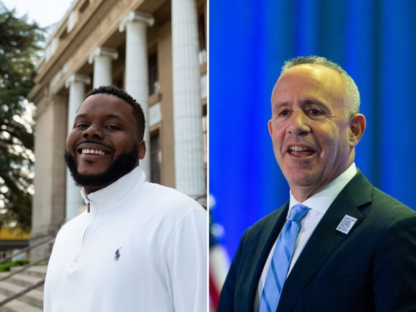 Stockton Mayor Michael Tubbs (left) and Sacramento Mayor Darrell Steinberg (right)