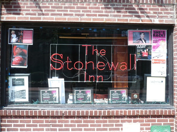 The window at the Stonewall Inn