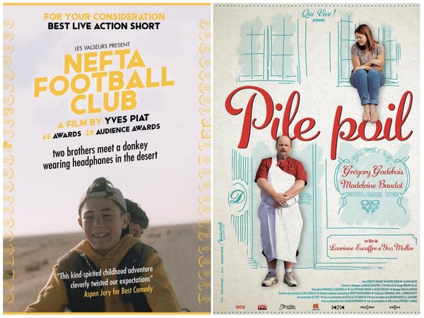 Two films that will be featured at the Sacramento French Film Festival's Winter Shorts Festival.
