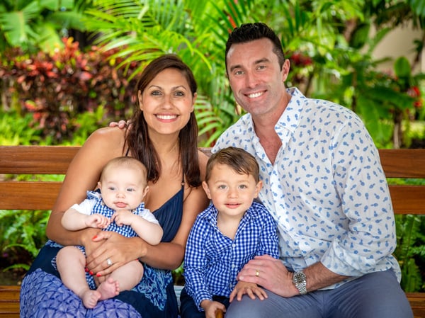 John Engers and his family