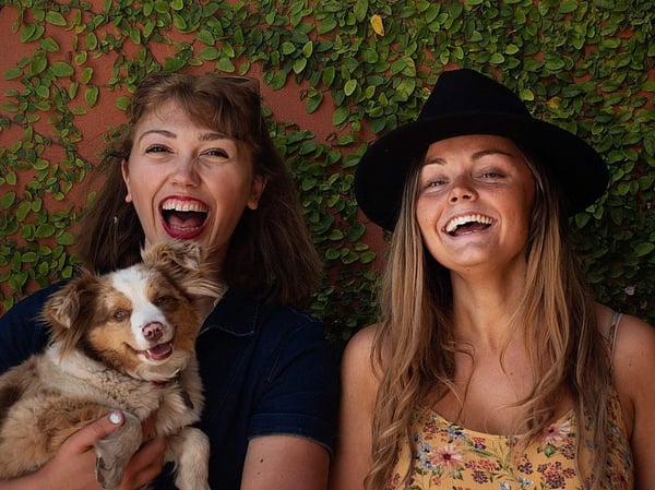 Podcast co-hosts Anabella Funk and Amelia Coffin