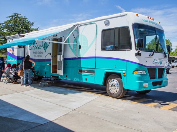 Elica Health Centers' mobile health clinics are providing primary care, emergency dental services, and testing for COVID-19 to hard-to-reach populations and underserved students.