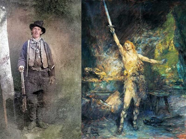 The real-life Billy the Kid and the mythical Siegfried of Wagner's Ring operas.