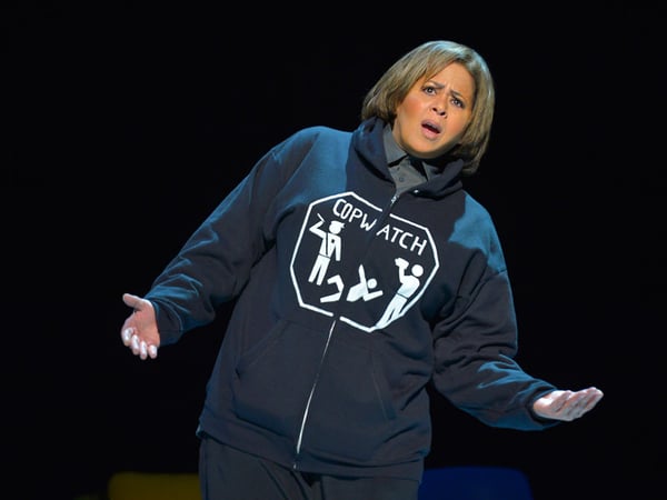 Award-winning playwright, actor, and educator Anna Deavere Smith takes center stage as Kevin Moore, videographer of the Freddie Gray beating, in Notes from the Field: Doing Time in Education, The California Chapter, a one-woman show.