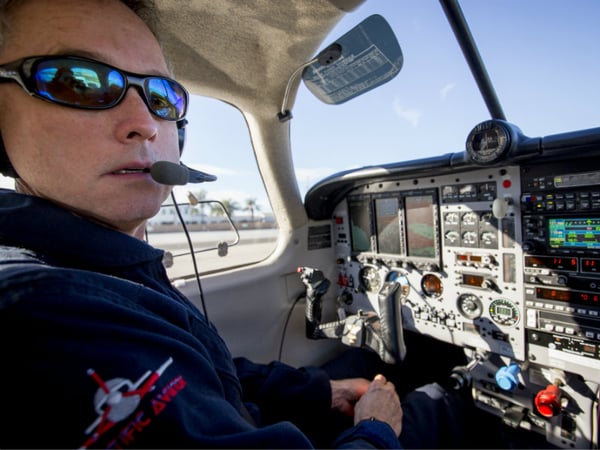 Pilot and UC Davis project scientist Stephen Conley begins takeoff from Van Nuys Airport after taking methane emissions readings from the Aliso Canyon Natural Gas Storage Facility leak on Friday, Jan. 8, 2016. 