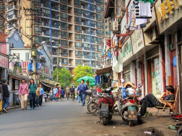 Street scene from Shanghai, China. 