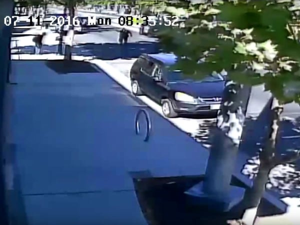 Surveillance footage from the shooting death of Joseph Mann on Del Paso Boulevard.