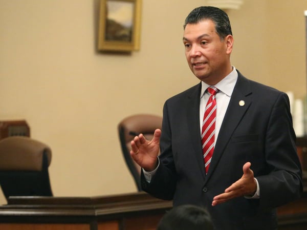 California Secretary of State Alex Padilla.