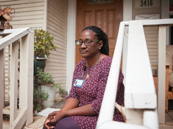 Gracie Phillips at her home in the Oak Park neighborhood of Sacramento, Calif. Gracie is one of many residents dealing with Sacramento's rising rents.
