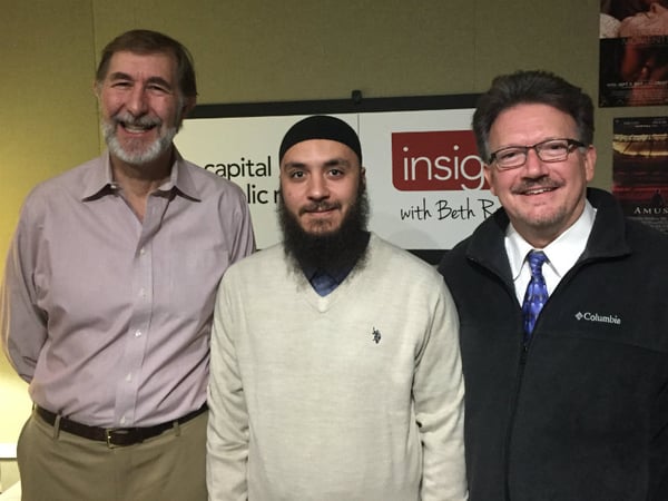 Rabbi Greg Wolfe, Imam Amam Shahin and Reverend Brandon Austin explain their interfaith walk and meal happening in Davis on Sunday.