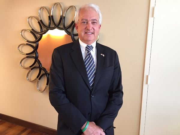 San Diego businessman and Republican gubernatorial candidate John Cox at the California GOP Convention in Anaheim, Calif., on Saturday, Oct. 21, 2017.