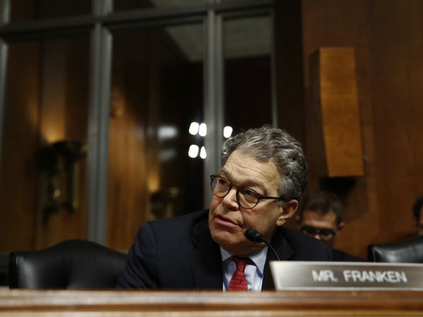 Senate Judiciary Committee member Sen. Al Franken, D-Minn., speaks during a Senate Judiciary Committee hearing on nominations on Capitol Hill in Washington, Wednesday, Nov. 15, 2017.
