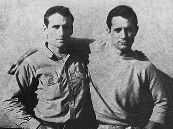 Neal Cassady (right) with Jack Keourac.