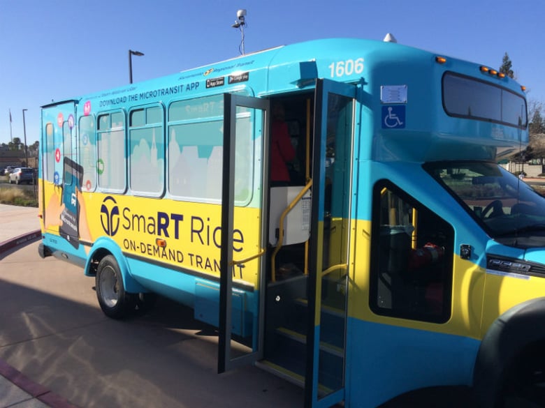 Sac RT Smart Ride buses are in Citrus Heights as part of an on-demand ride-sharing program.