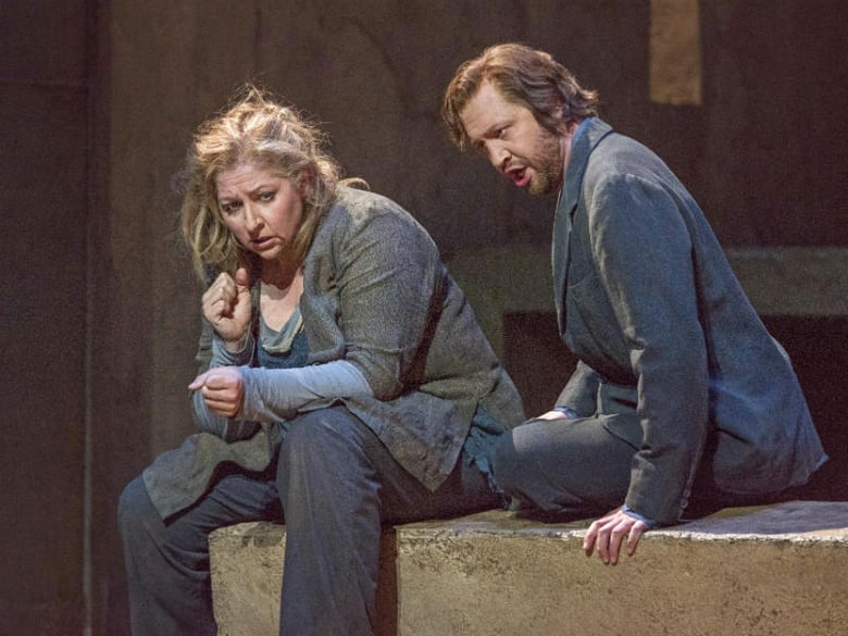 Christine Goerke as Elektra and Mikhail Petrenko as Orest in Strauss' "Elektra." Photo: Karen Almond | Met Opera