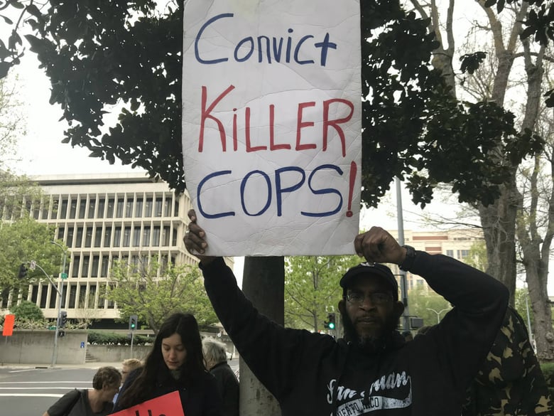 Malik Abdul-Khaliq, who is black and Muslim, says he’s been out at every downtown demonstration since Clark’s death, protesting on behalf of both groups.