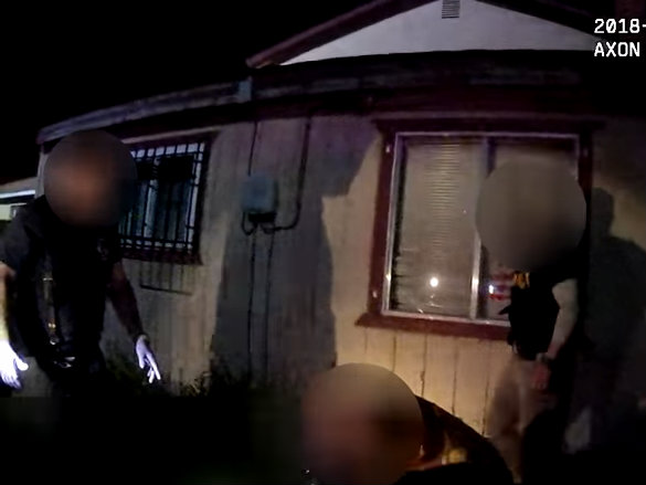 Screen grab from video released by the Sacramento Police Department related to the police shooting of Stephon Clark.
