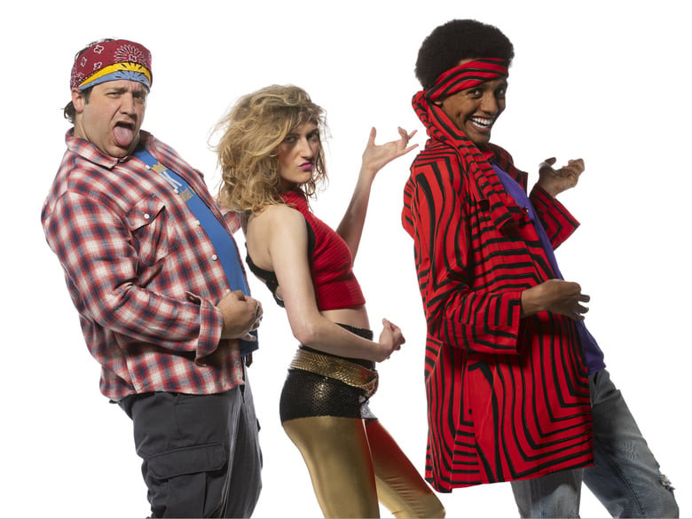 Peter Story, Stephanie Altholz and Sam Kebede appear in the B Street Theatre's production of "Airness."