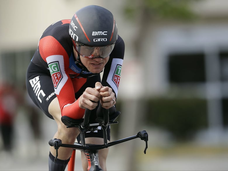 Tejay van Garderen rides during Stage 4, the individual time trial, of the Tour of California cycling race Wednesday, May 16, 2018, in Morgan Hill, Calif. 