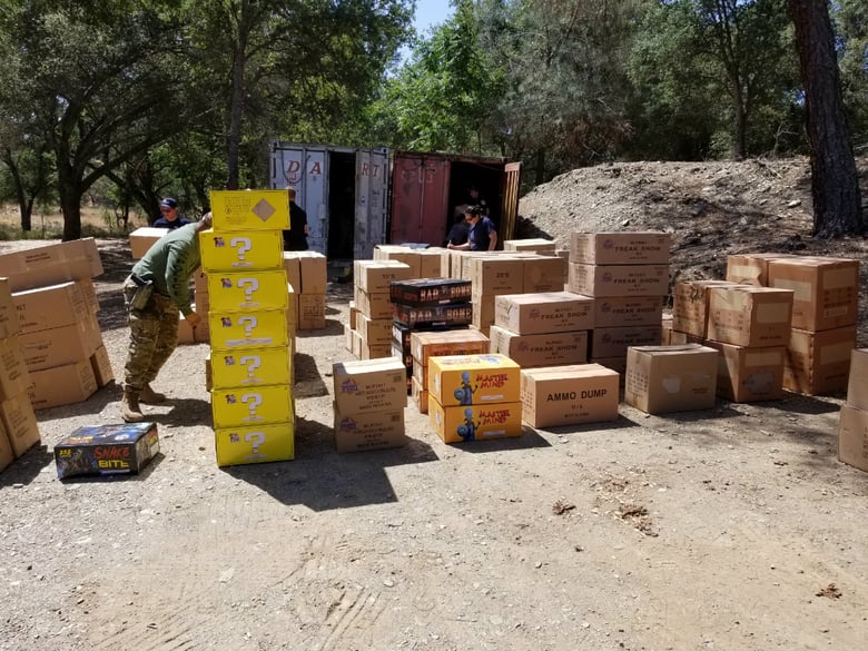 Nearly 50,000 pounds of banned explosive devices, enough to fill several truckloads, were collected over the past few weeks by California Department of Forestry and Fire Protection employees.
