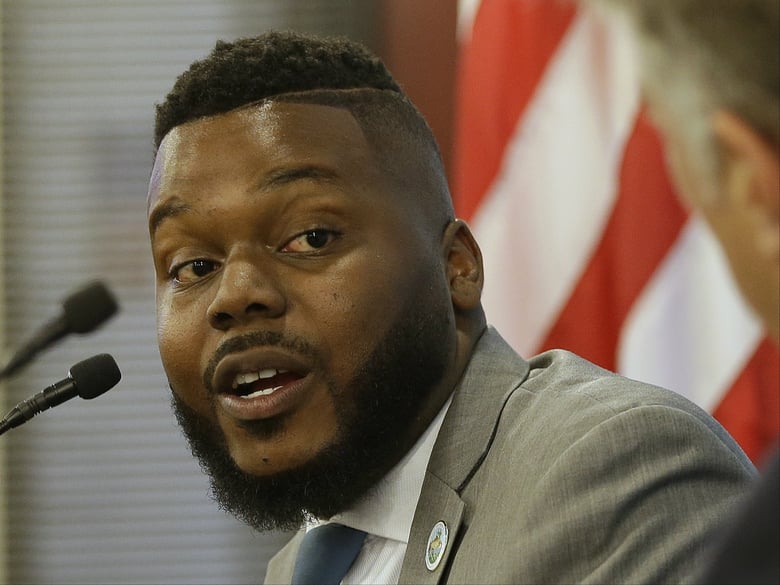 Stockton Mayor Michael Tubbs responds to a question during his appearance before the Sacramento Press Club, Tuesday, July 10, 2018, in Sacramento, Calif.