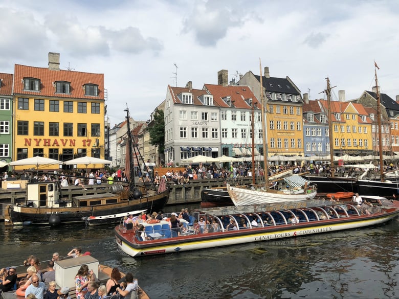 Nyhavn is a 17th-century waterfront, canal and entertainment district in Copenhagen, Denmark.