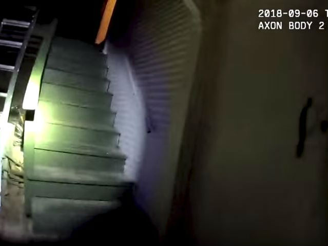 This still from body camera footage released by the Sacramento Police Department shows the area where Darrel Richards was shot by officers.