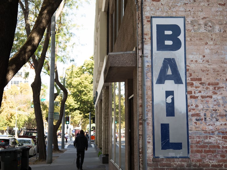 A bail bond shop in Sacramento.