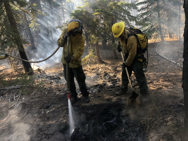 Crews are working to put out the perimeter of a prescribed burn on the northwest shore of Lake Tahoe. The work of a controlled burn is careful and ongoing as the fire slowly burns through its mapped area.