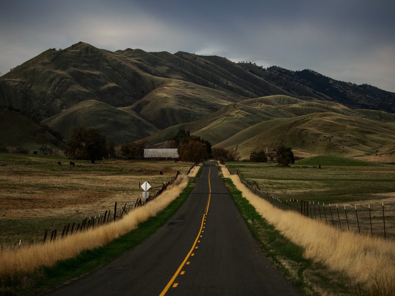 Leesville Road outside the town of Williams in Colusa County, where Gov. Jerry Brown has built his new home, Dec. 17, 2018.