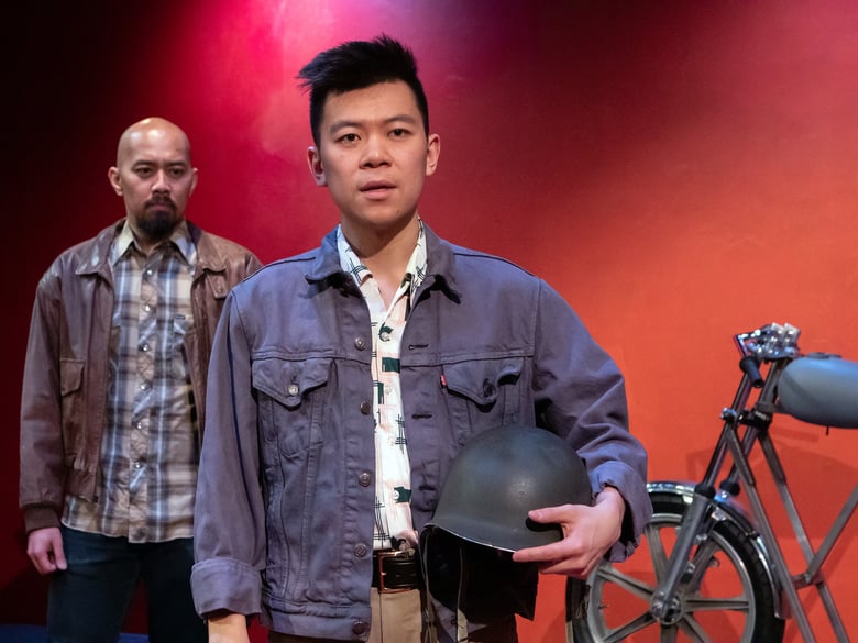 Jomar Tagatac and Anthony Chan in "Vietgone" at Capital Stage.