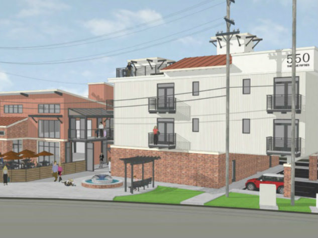 An artist's rendering of The Five Fifties project, a co-living apartment complex proposed for West Sacramento.