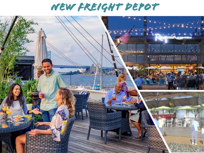 Renderings of options for a new Sacramento waterfront.