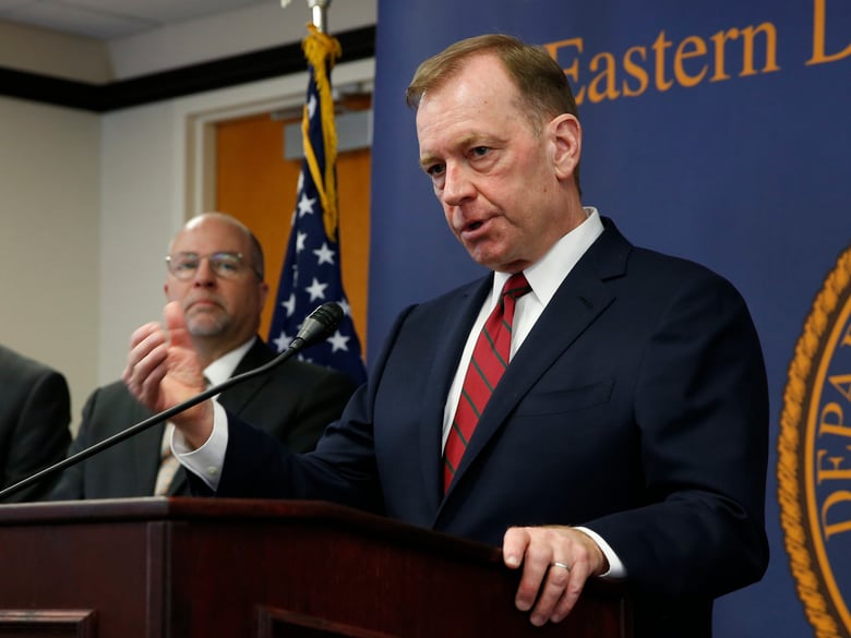 McGregor Scott, the U.S. Attorney for the Eastern District of California, answers questions during a news conference in Sacramento Calif., Friday, Jan. 24, 2020.